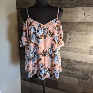 Blue Rain floral top M